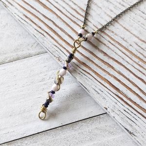 Artisan Jewelry Collection - Wire Wrapped Beaded Pendant Necklace